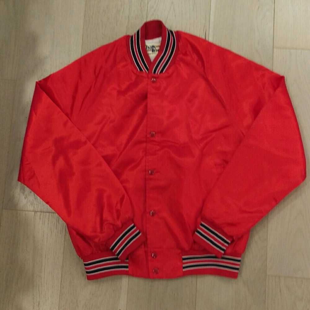 90s vintage chalkline jacket satin hip hop blank